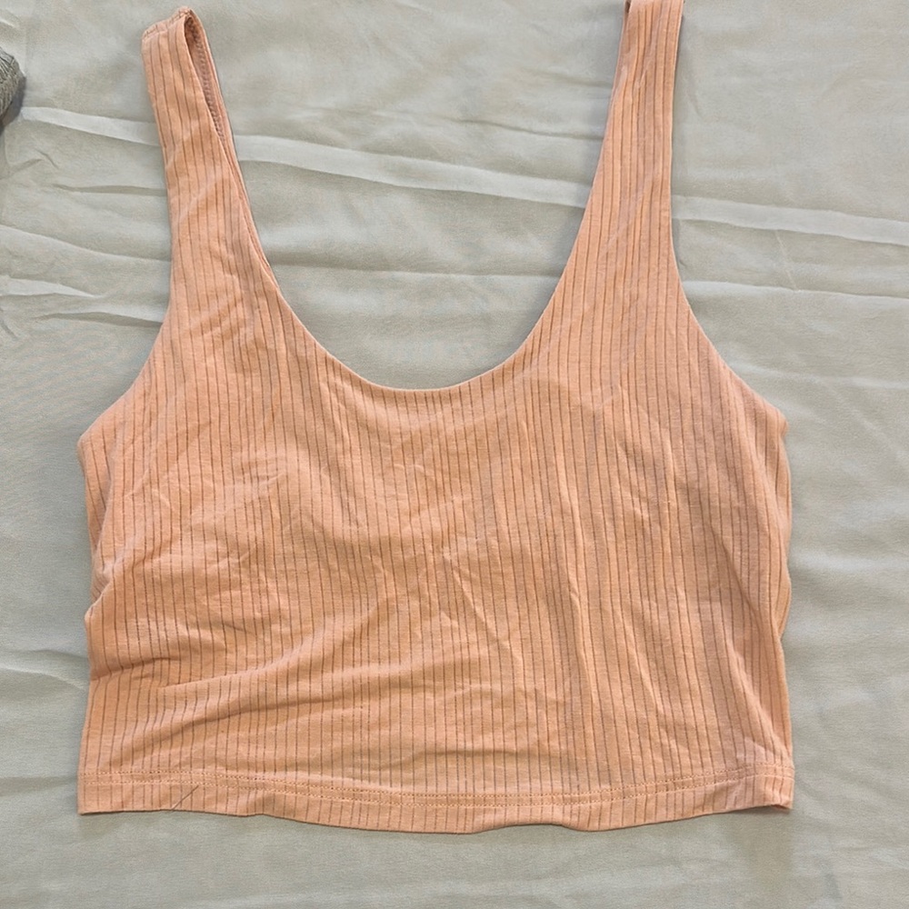 Aerie Peach Ribbed Tank Top